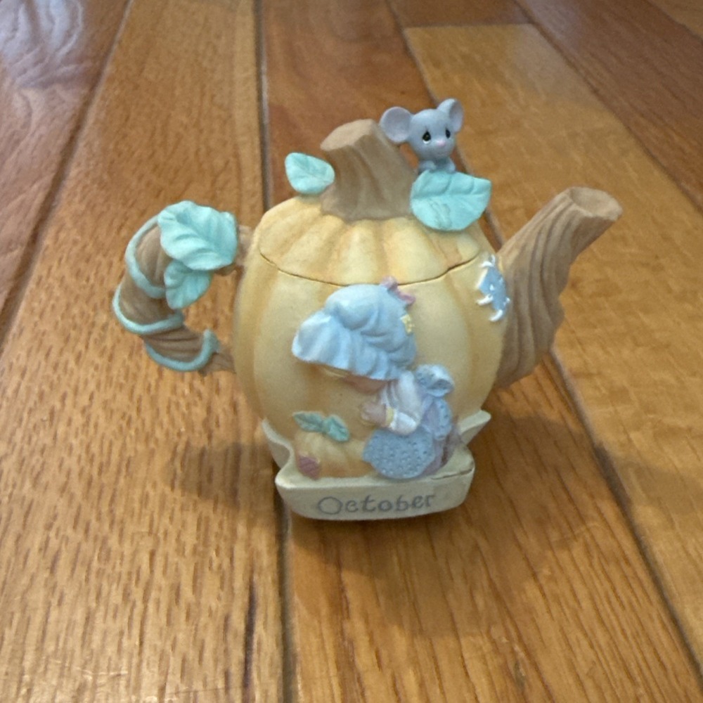 Precious Moments by Enesco Monthly Mini Teapot October 2003
